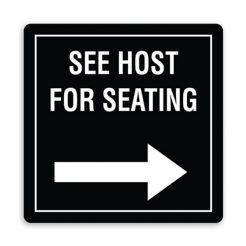 See Host for Seating with Border and Right Arrow
