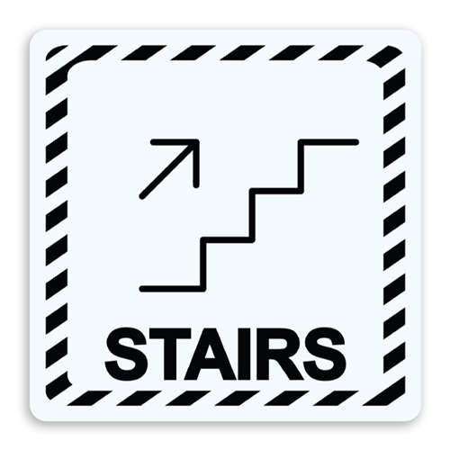 Stairs with Arrow Up Sign