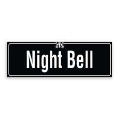 Night Bell Sign with Border and Decoration
