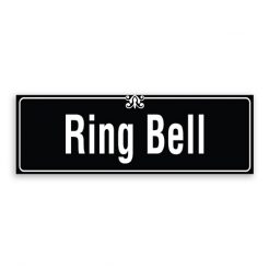 Ring Bell Sign with Border and Decoration