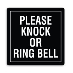 Please Knock or Ring Bell with Border