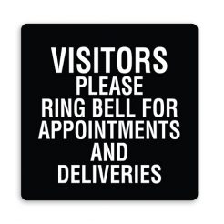 Visitors Please Ring Bell for Appointments - Plain
