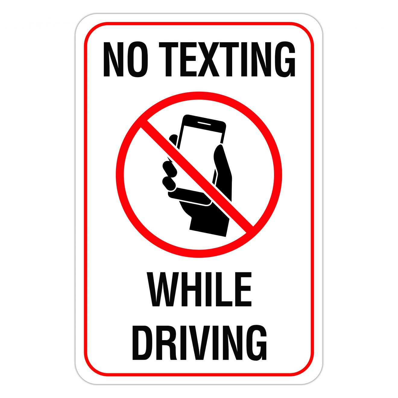 No Cell Phone Signs - American Sign Letters