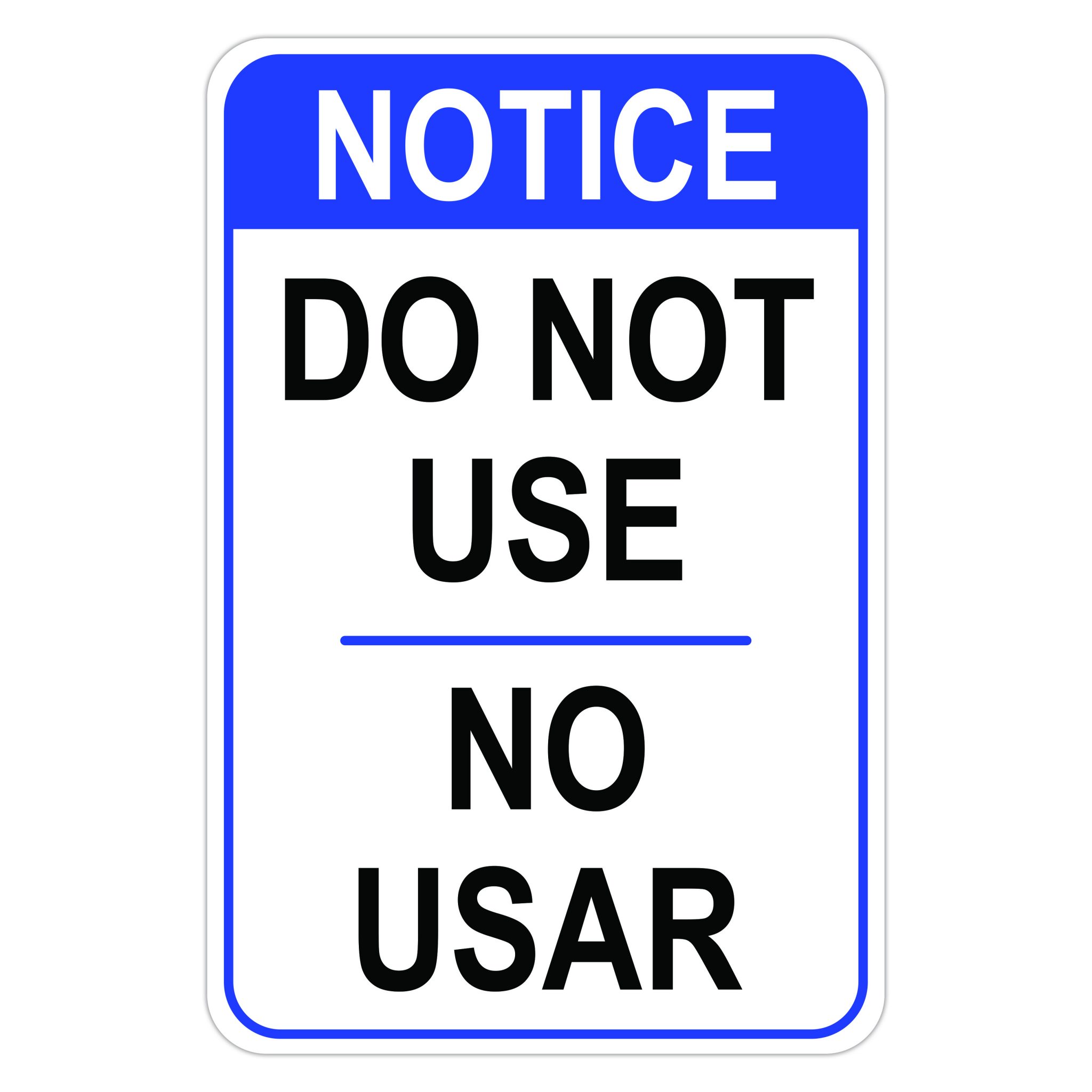 Do Not Use Signs - American Sign Letters