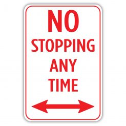 No Stopping Signs